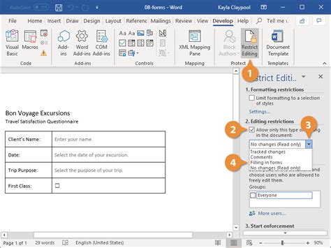 How to Create a Fillable Form in Word CustomGuide