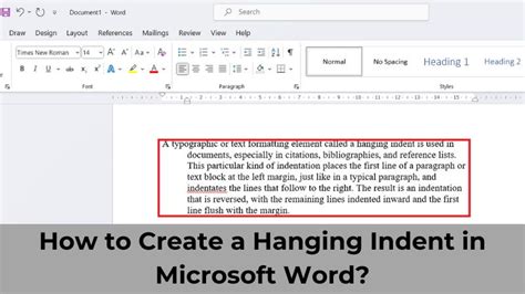 How to Create a Hanging Indent in Word