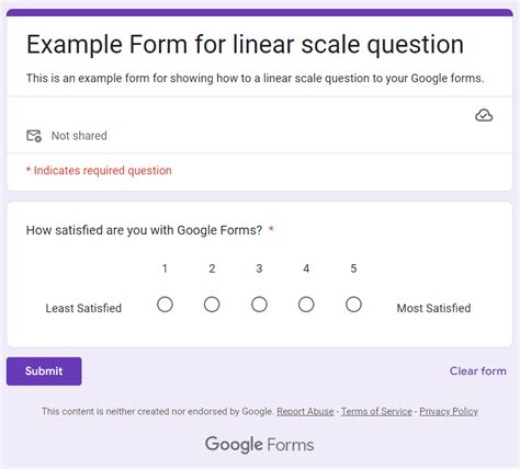 How to Create a Linear Scale Question form using google forms YouTube