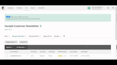 How to Create a List and Import CSV file into MailChimp YouTube
