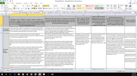 How to Create a Literature Matrix Excel YouTube