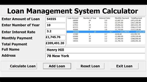 How to Create a Loan Management Systems in Excel using VBA YouTube