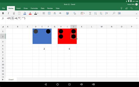 How to Create a Pair of Rolling Dice in Excel