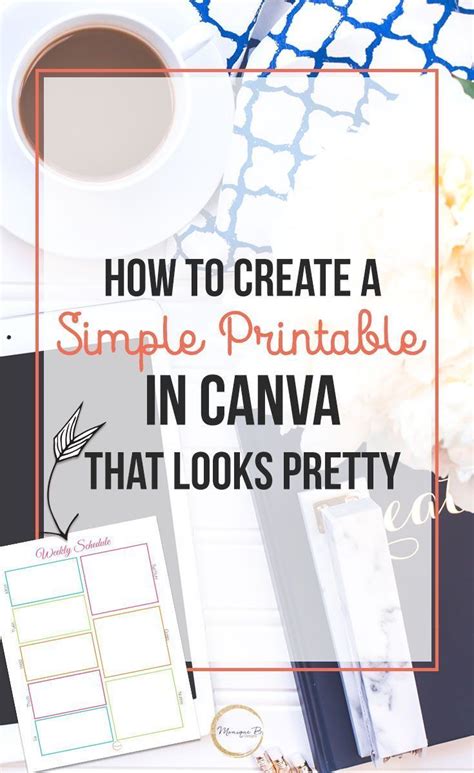 How to Create a Printable in Canva That Looks Pretty Canva tutorial