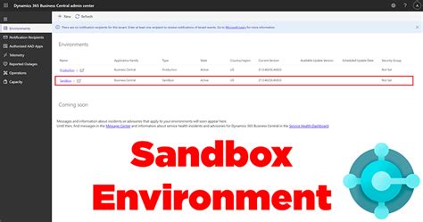 How to Create a Sandbox Environment in Business Central Cloud NAVUSER