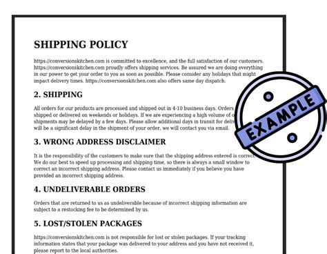 How to Create a Shipping Policy Tips Examples and a Free Template