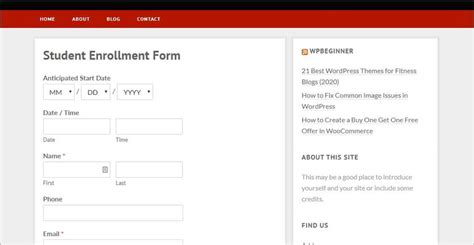 How to Create a Student Enrollment Form in WordPress Online Tech Tips