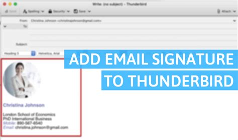 How to Create a Thunderbird Signature