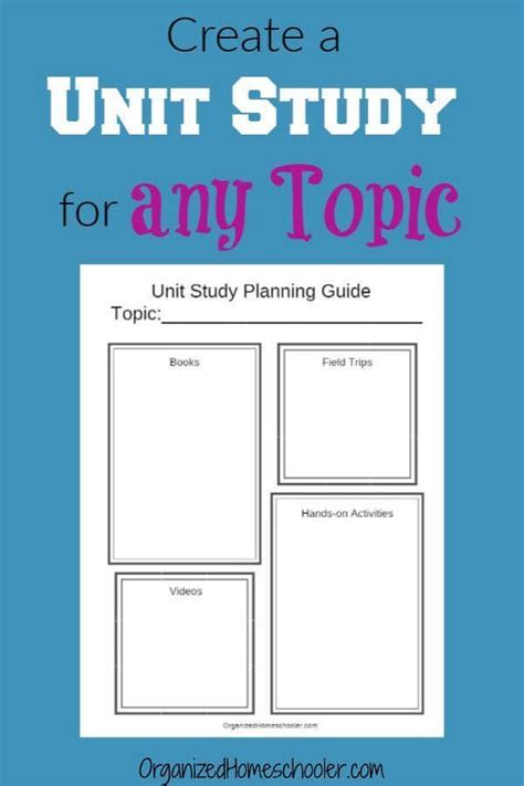 How to Create a Unit Study on Any Topic Unit studies homeschool