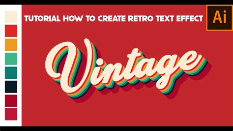 How to Create a Vintage Text Effect in Adobe Illustrator YouTube