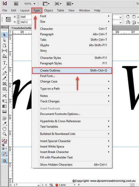 How to Create an Outline in InDesign Dynamic Web Training