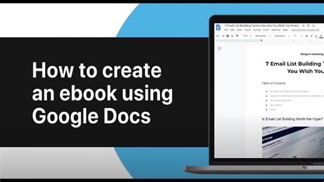 How to Create an eBook Online for Free in Google Docs How To NOW