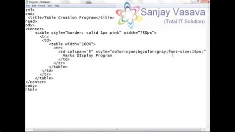 How to Create the Table also apply Background Color to Rows and Font