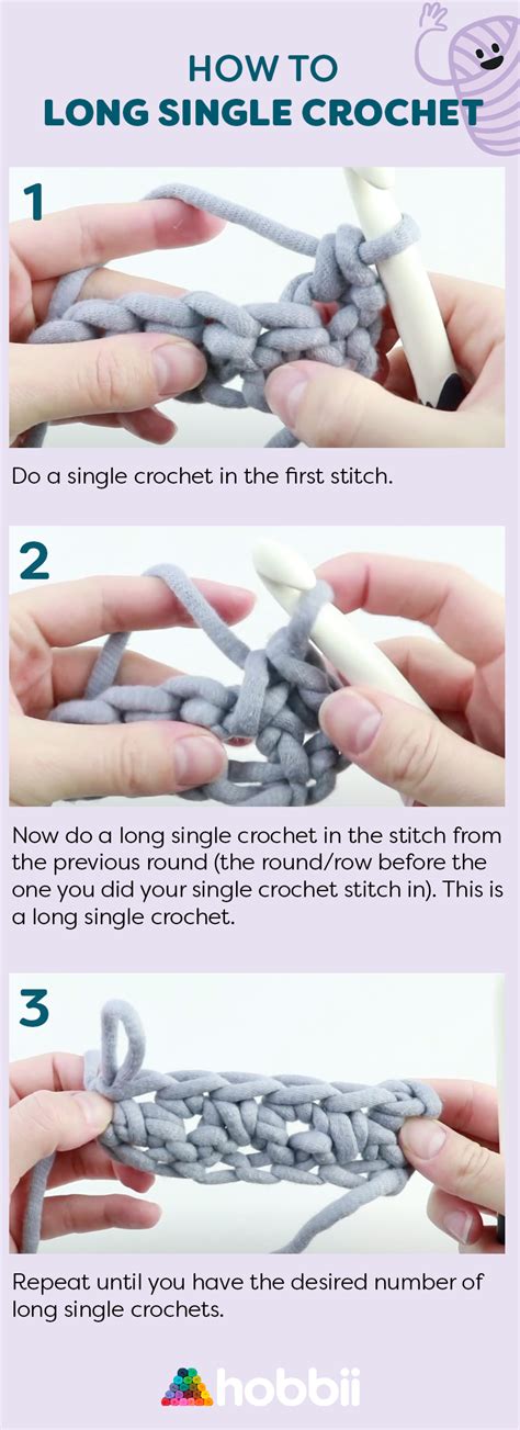 How to Crochet - Long Single Crochet (a/k/a Single Crochet Spike …