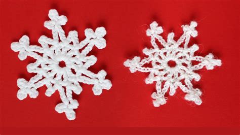 How to Crochet Easy Snowflake Ornament #1 Crystal Star