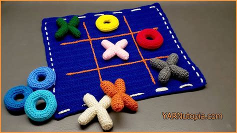 How to Crochet Tutorial DIY Tic Tac Toe Game and Tote by YARNutopia