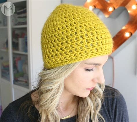 How to Crochet a Beanie Beginner Video Tutorial and Free Crochet