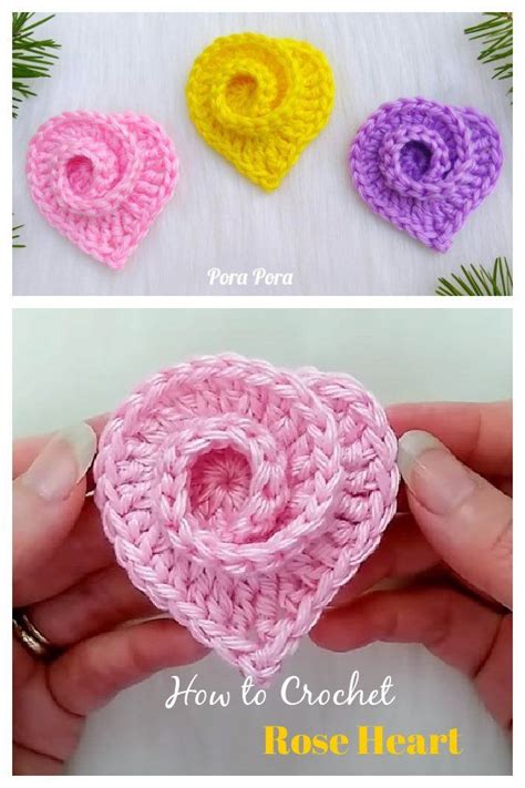 How to Crochet a Rosy Heart Tutorials & More