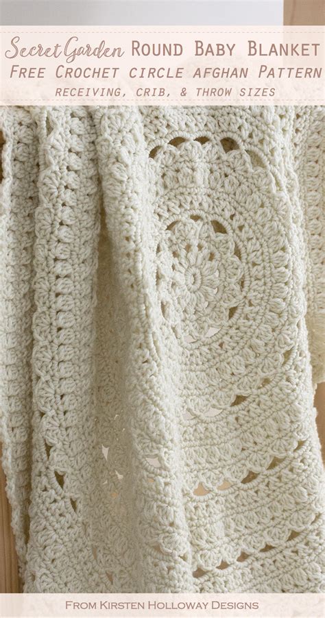 How to Crochet a Round Baby Blanket Free Pattern Tutorial Kirsten