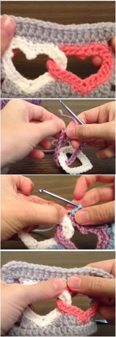 How to Crochet an Interlocking Heart Pattern Free Crochet Pattern and