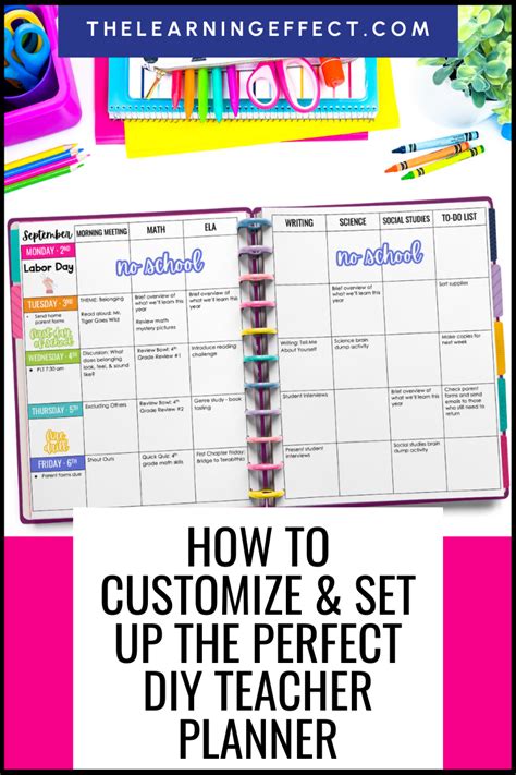 How to Customize and Set Up the Perfect DIY Teacher Planner in 2022