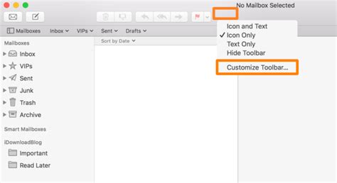 How to Customize the Apple Mail Toolbar