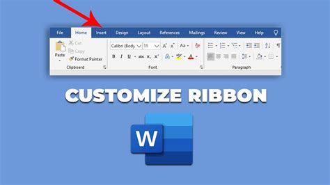 How to Customize the Ribbon in Word 2016 YouTube