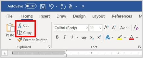 How to Cut Copy and Paste in Word