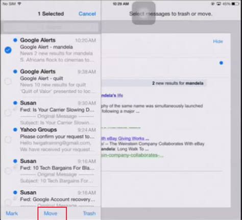 How to Delete Email on the iPad