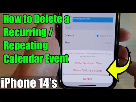 How to Delete Repeating Event in Calendar App on iPhone YouTube