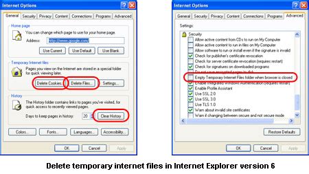 How to Delete Temporary Internet Files in Internet Explorer