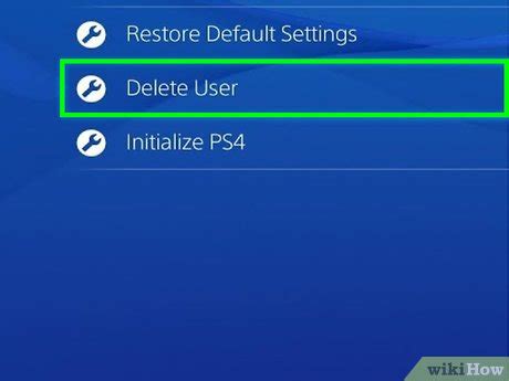 How to Delete User on PS4