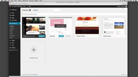 How to Delete a Theme in WordPress 3.9 YouTube