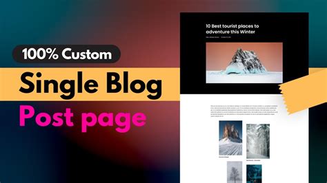 How to Design a WordPress Single Post Template with Elementor YouTube