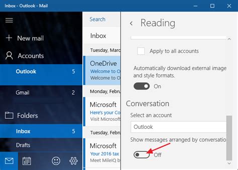 How to Disable Conversation View in Windows Mail