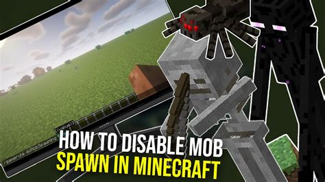 How to Disable Mob Spawn in Minecraft YouTube