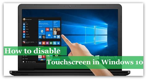 How to Disable the Touchscreen in Windows 10
