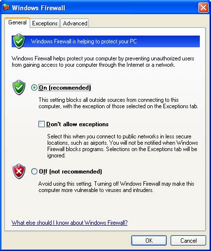 How to Disable the Windows XP Internet Connection Firewall