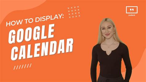 How to Display Google Calendar on Your Screens YouTube