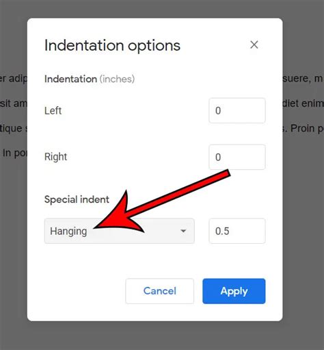 How to Do a Hanging Indent Google Docs