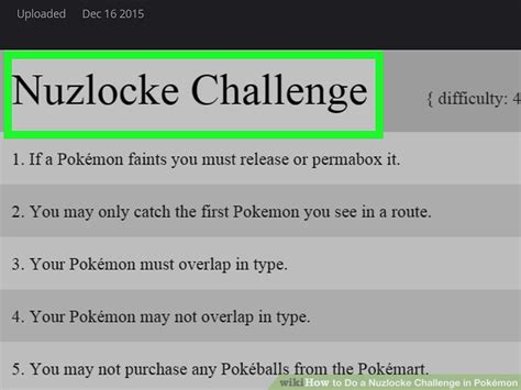 How to Do a Nuzlocke Challenge in Pokémon: 10 Steps