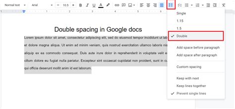 How to Double Space on Google Docs