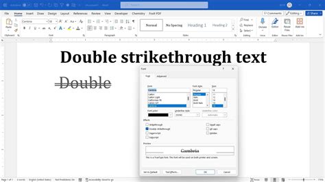How to Double Strikethrough Text in MS Word PickupBrain Be Smart