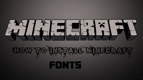 How to Download Minecraft Fonts YouTube