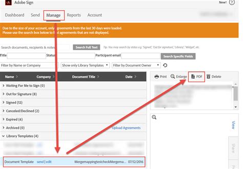 How to Download a Library Template Adobe Sign