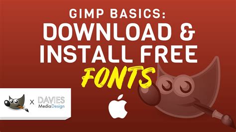 How to Download and Install Fonts GIMP for MAC YouTube