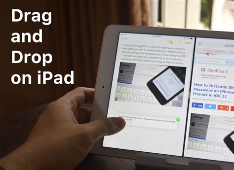 How to Drag and Drop on the iPad