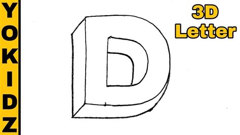 How to Draw 3D Letters D Uppercase D and Lowercase d in 90 seconds