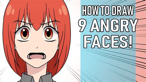 How to Draw 9 Angry Facial Expressions! YouTube