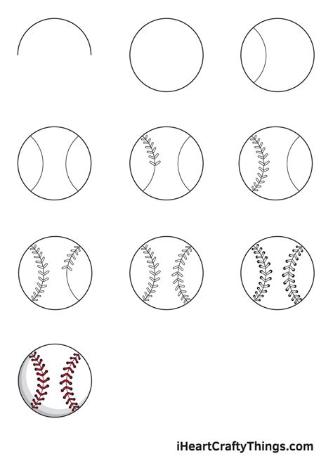 How to Draw A Baseball Step by Step